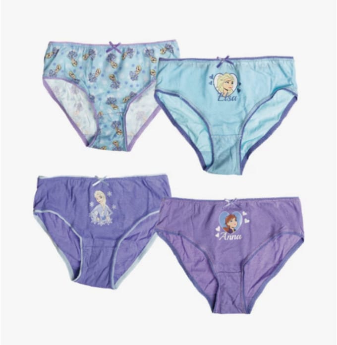 frozen girls slips 4 pack 122-128