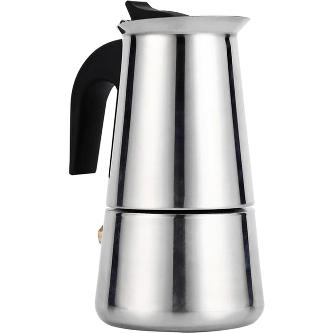 RVS Percolator Moka Pot Koffiezetapparaat Fornuis Thuis Kantoor Gebruik (100ml) gray