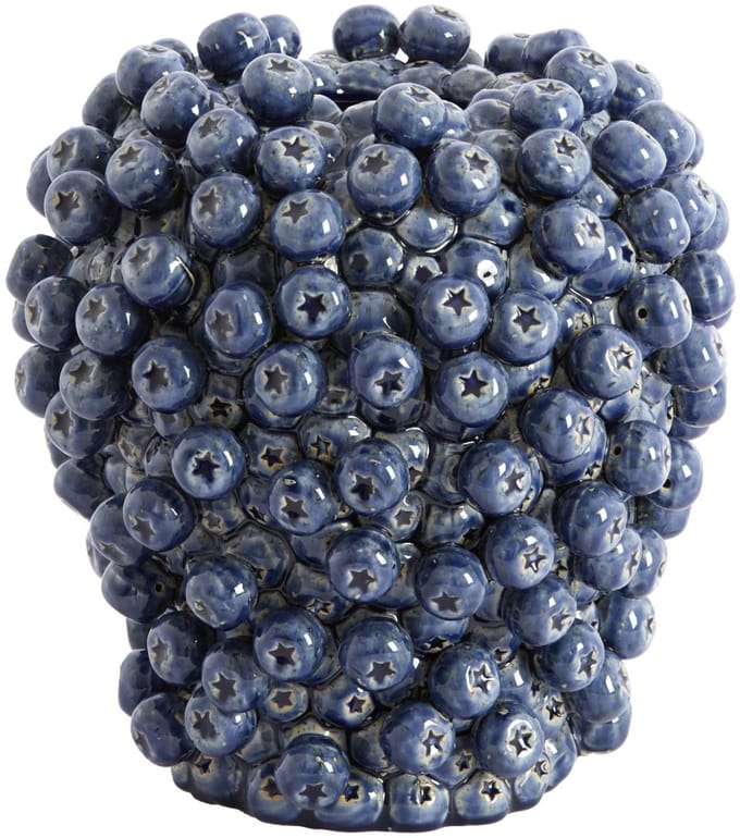 Light & Living - Vaas BERRIES - Ø25.5x27 cm - Blauw