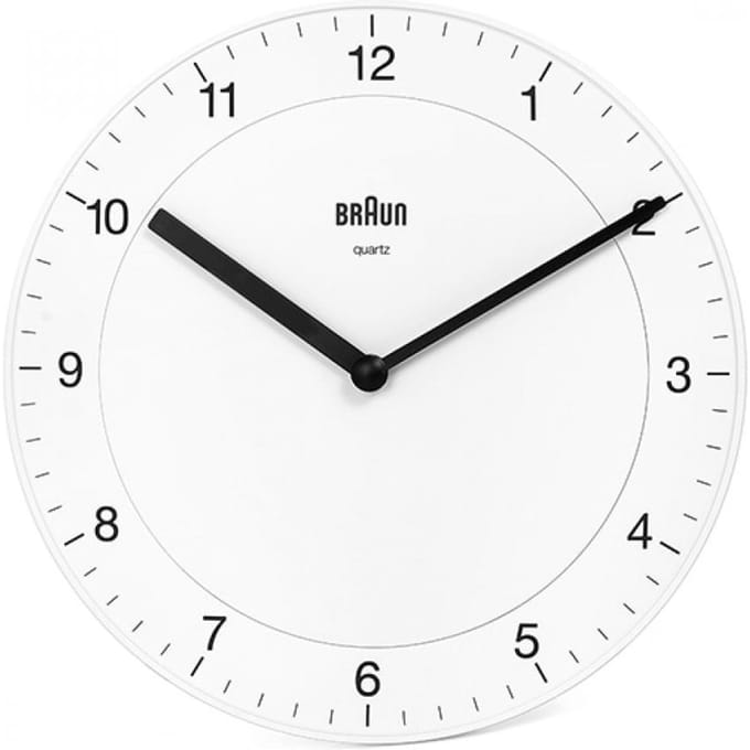 Braun BC06W - Wandklok - Analoog - Wit