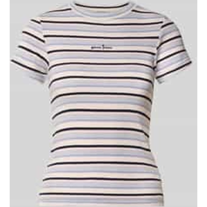 slim fit T-shirt met gestikt logo