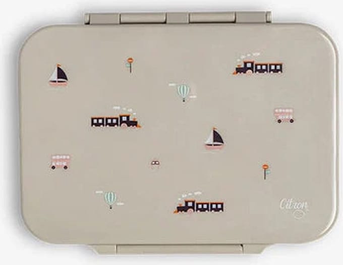 Citron Tritan Lunchbox - 4 compartimenten - 17x21x5cm - Vehicles