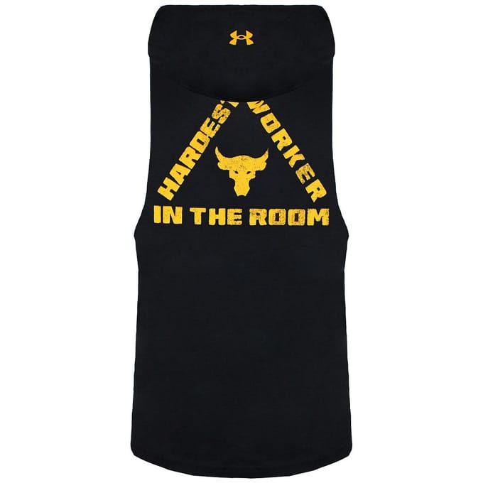 Under Armour Project Rock Heren Zwart Mouwloos Hoodie