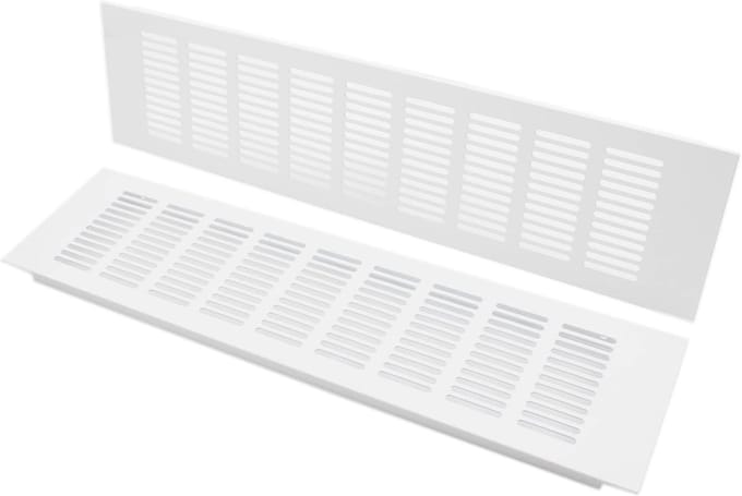Aluminium Ventilatierooster Wit - Rechthoekig voor Kasten en Vloeren