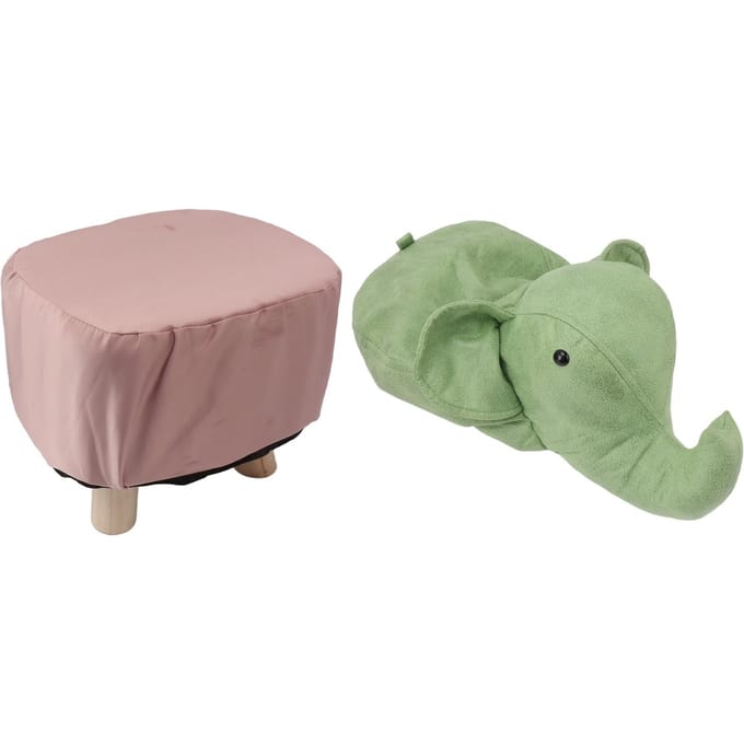 Dieren Voetenbankjes Olifant Vormig Antislip Stil Comfortabel Stabiel Multifunctioneel Schattig Krukje voor Kinderen Groen groen