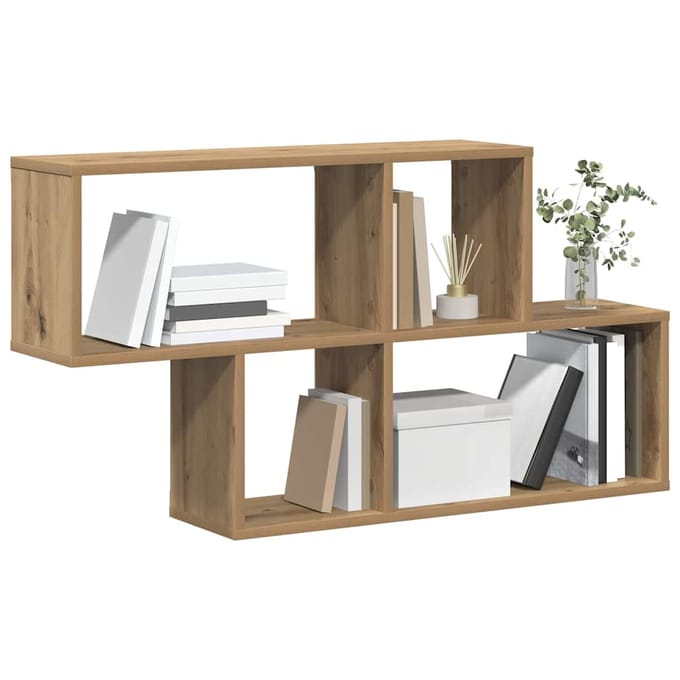 vidaXL Wandplank met plank Wandgemonteerd Bruin Bewerkt hout
