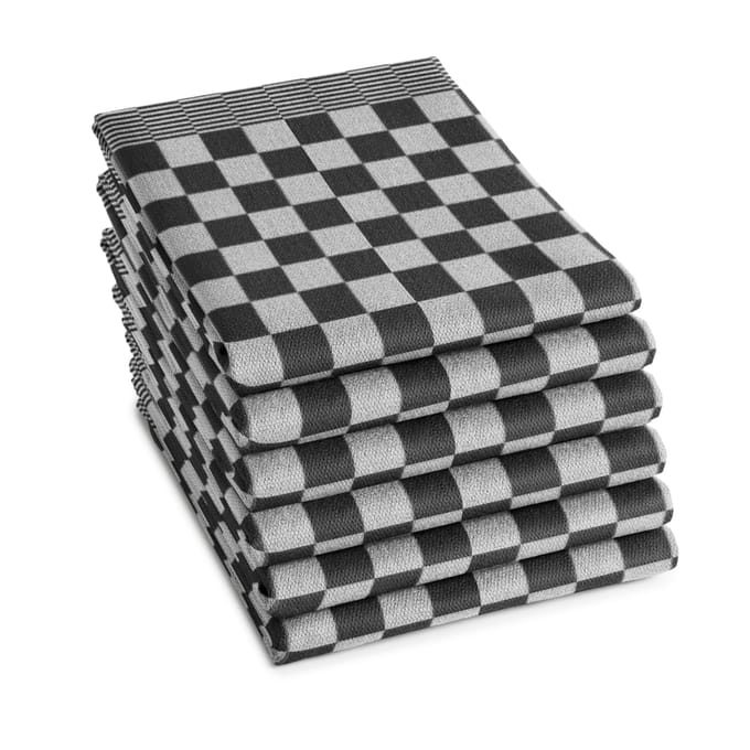 DDDDD Barbeque - Theedoeken Set van 6 - 65x65cm - Zwart