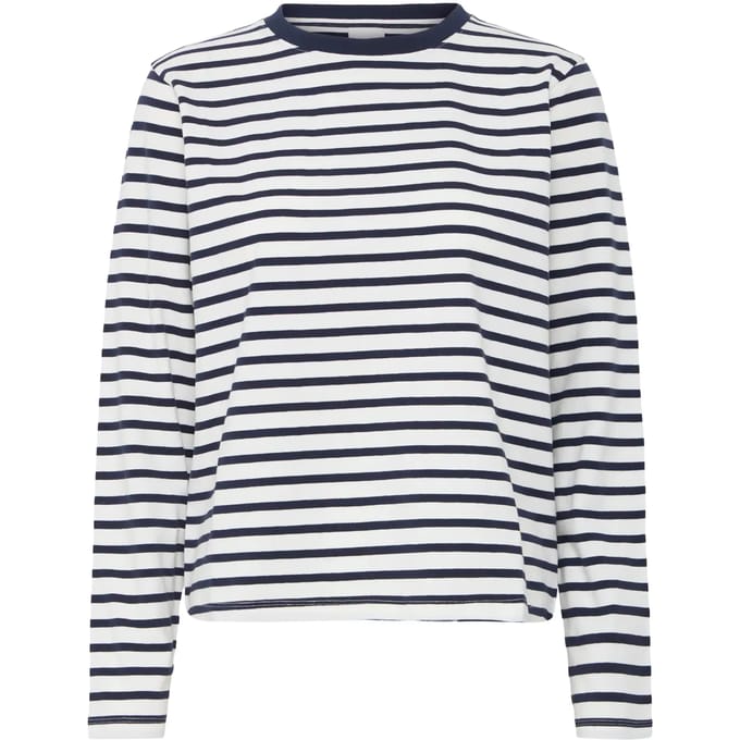 Ichi IHMIRA LOOSE LS4 Dames Trui - TOTAL ECLIPSE / CLOUD DANCER