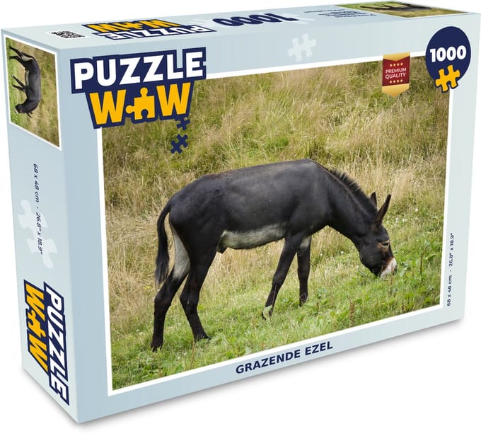 Puzzel Grazende ezel - Legpuzzel - Puzzel 1000 stukjes volwassenen