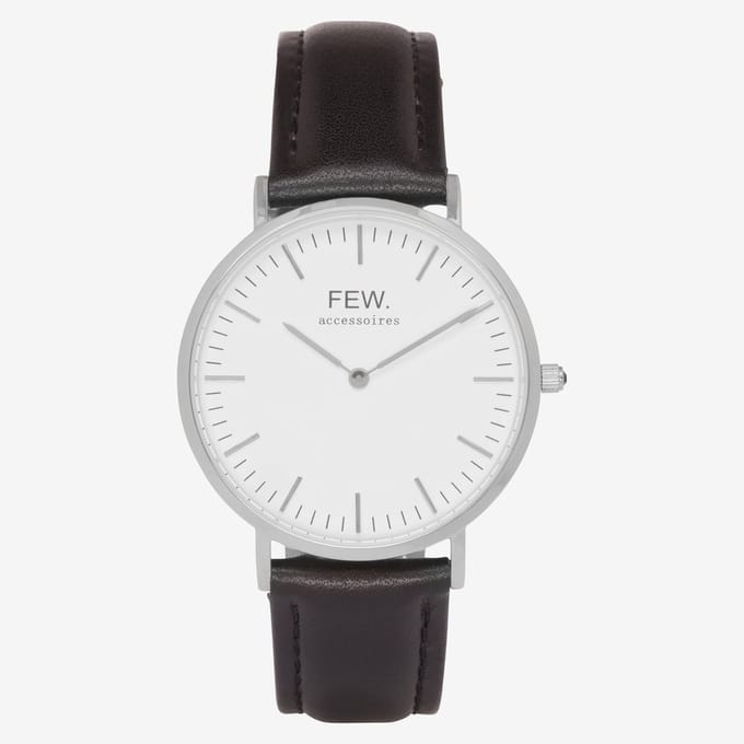 Bellezza Grande Silver Black Leather