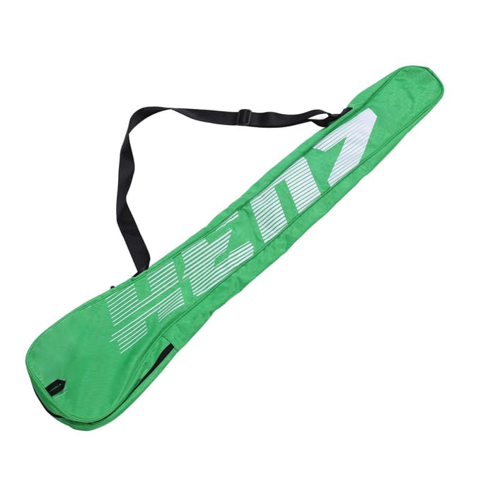 Lacrossesticktas Groen Biedt plaats aan 3 sticks Grote capaciteit Oxford-doek Rits Verstelbare riem green