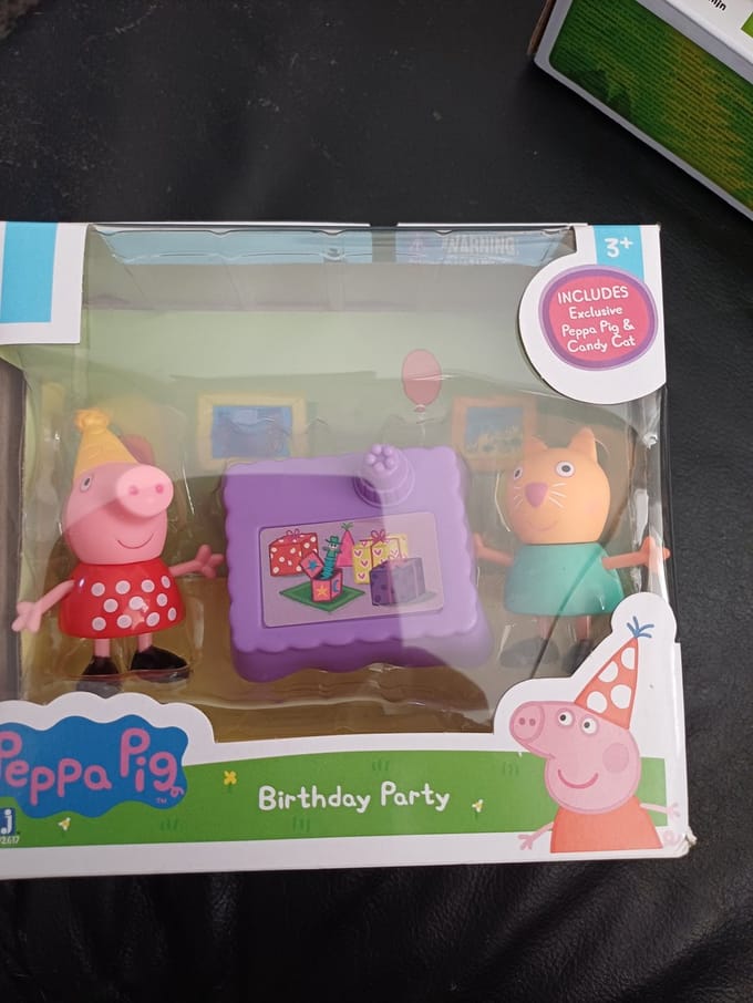 actiefiguren peppa en candy verjaardagsfeestje