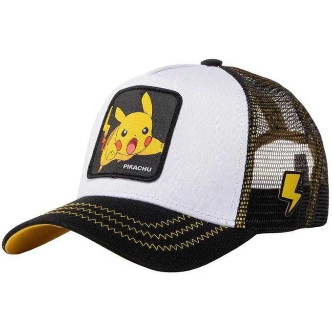 Capslab Heren Pokemon Pikachu Tweekleurige Trucker Cap (Zwart)
