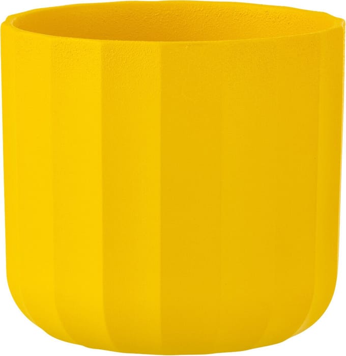 J-Line bloempot Summer - keramiek - geel - small - 3 stuks - Ø 13.5 cm