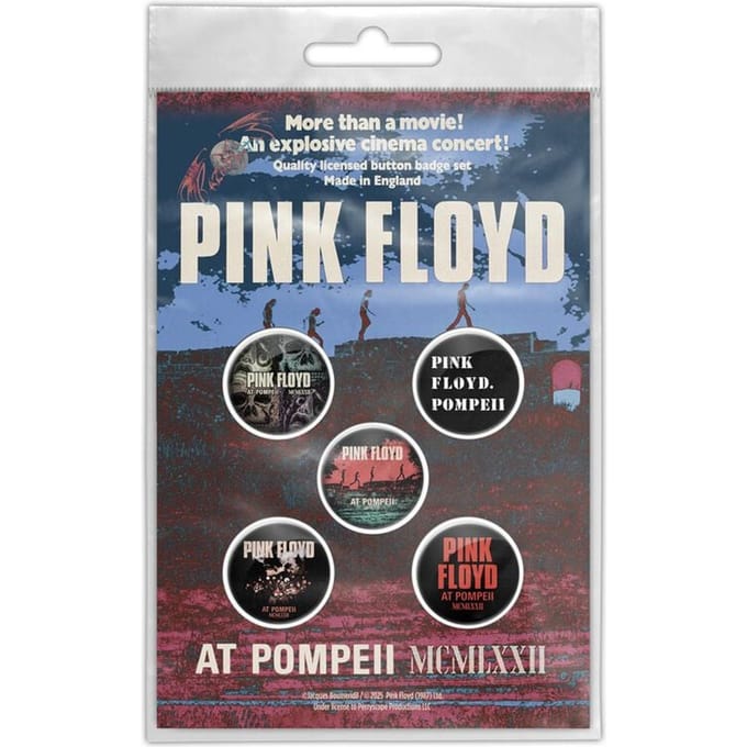Pink Floyd Live In Pompeii Unisex Badge - meerkleurig - Standard