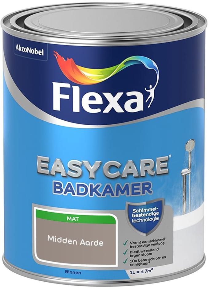 Flexa - Easycare Badkamer - Midden Aarde - Mengverf - 1 L