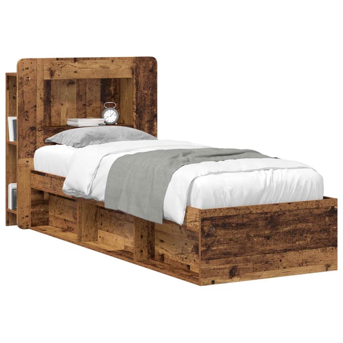 vidaXL - Hoofdeinde - Kast - met - opslag - Oud - hout - Geconstrueerd - hout