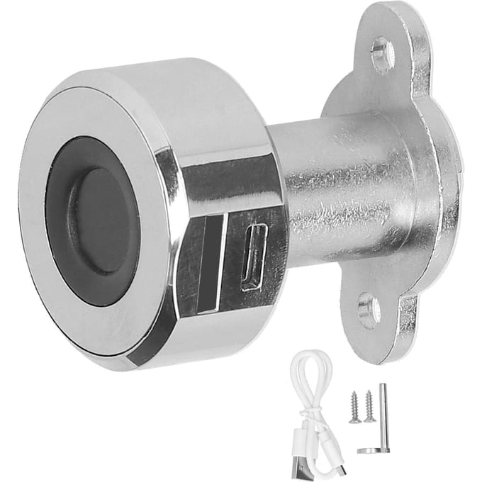 Sleutelloos Mini Vingerafdruk Kastslot USB Oplaadbaar Elektrisch Kastlade Slot gray