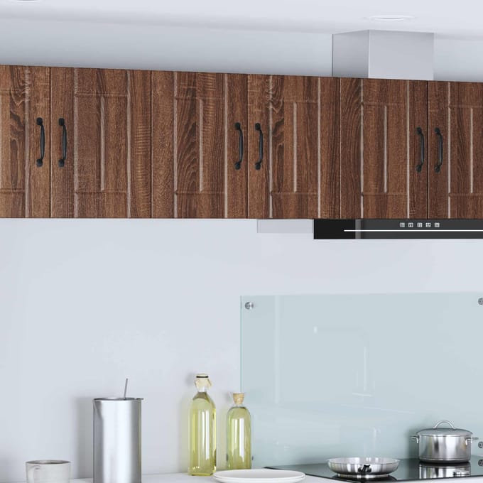 vidaXL Wandkast LUCCA 2 pcs Bruin eiken 30 x 31 x 40 cm Bewerkt hout