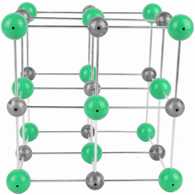 Moleculair Structuurmodel Chemie Natriumchloride Kristal Demo Leermiddelen voor Middelbare School gray