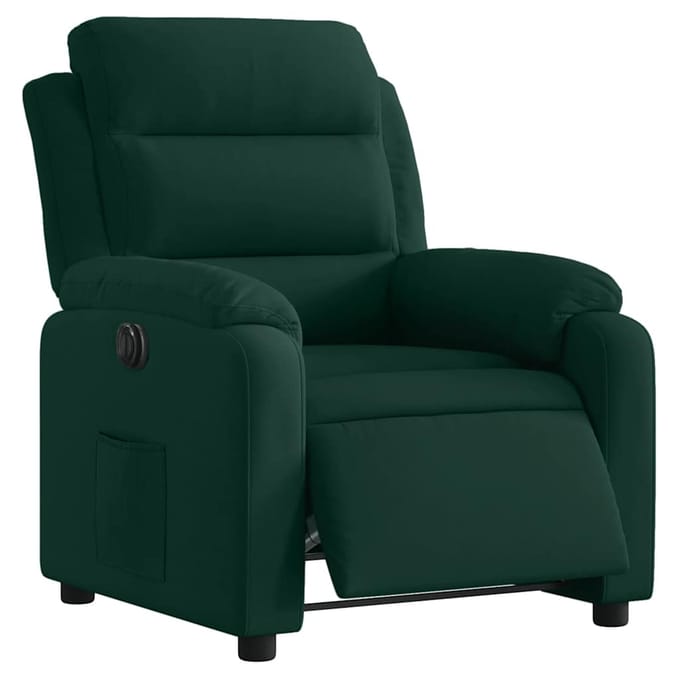 vidaXL - Fauteuil - verstelbaar - elektrisch - stof - donkergroen