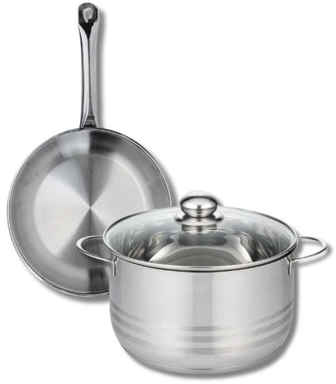Set van 1 Koekenpan 24 cm en 1 braadpan 24 cm Elo Profi Brillant