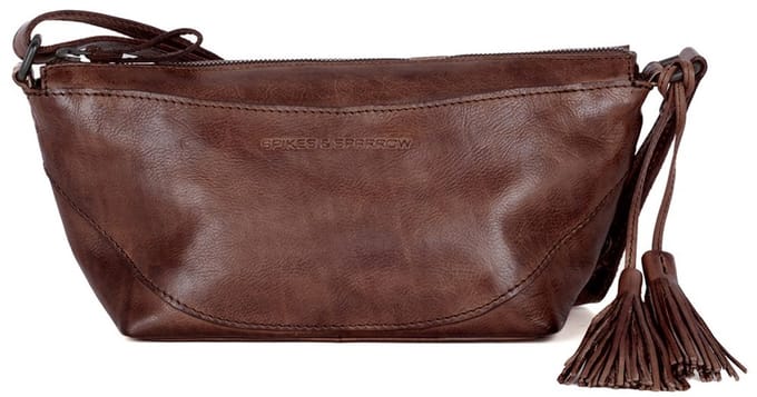Leren Crossbodytas - Piperel - Donkerbruin