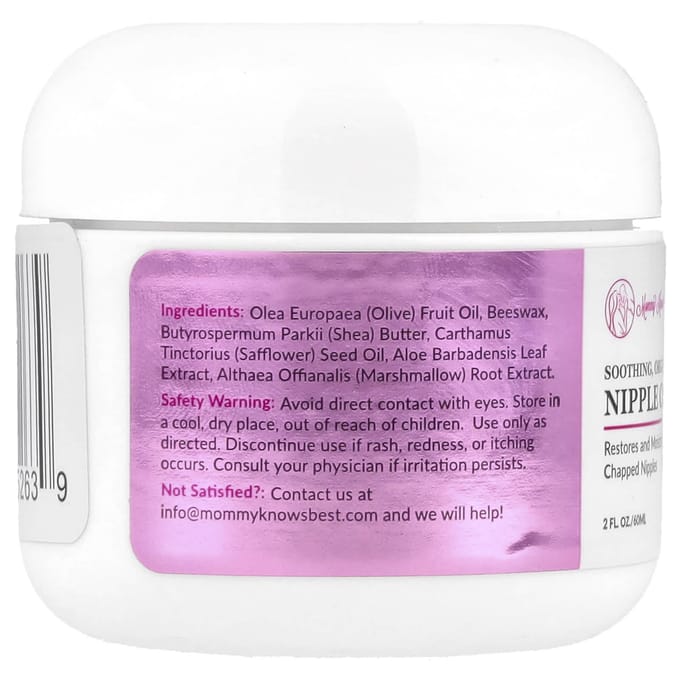 Kalmerende, Biologische Tepelcrème, 60 ml (2 fl oz) white