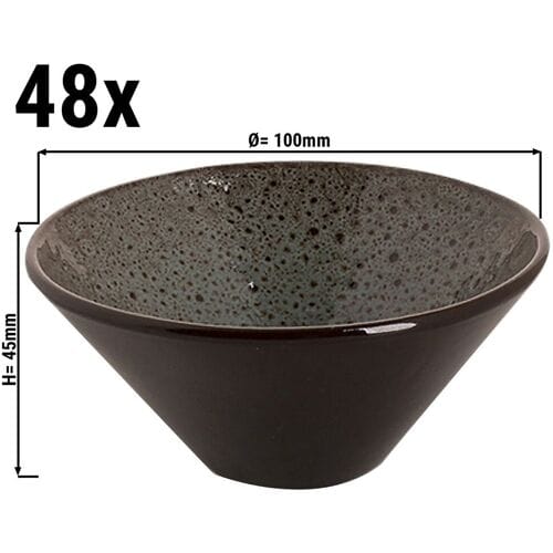 GGM Gastro (48 Stück) TURKEY - Schale - Ø 100mm - 100ml - Braun / blau