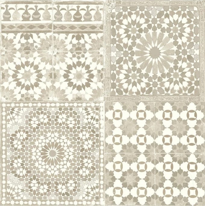Dutch Wallcoverings Botanical Vliesbehang Tegels Beige BA2501