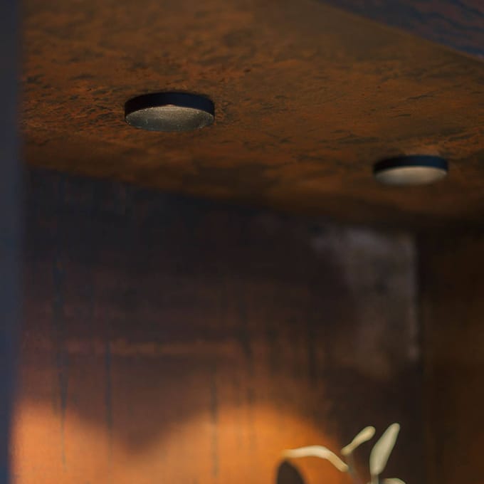 The Light Group GF design Owi inbouwlamp IP54 zwart 2.700 K