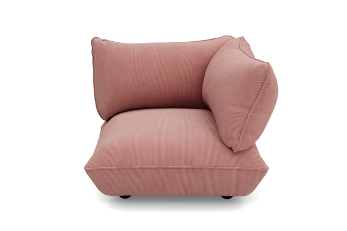 fatboy Sumo hoekbank rechts Koord Gerecycled - soft pink