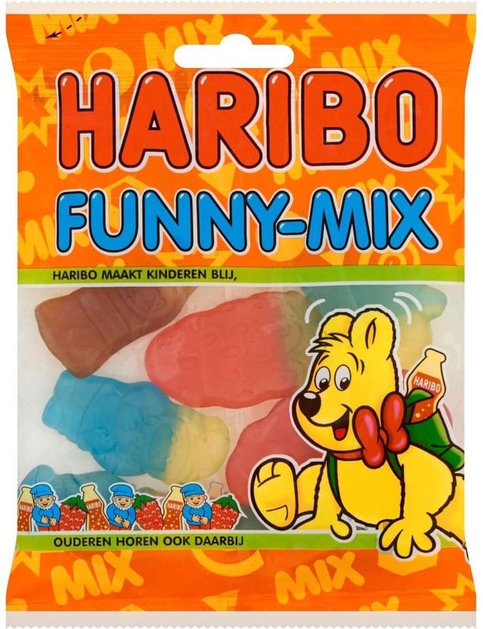 Haribo fun-mix uitdeelzakjes 28 x75 gram