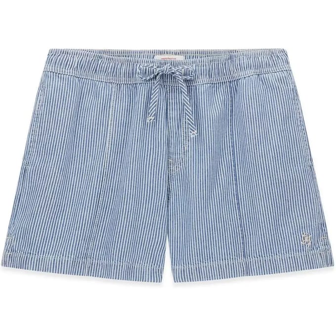 Shorts met elastische boord en trekkoord