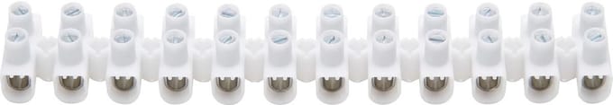 Kopp 2 strips kroonstenen 12p.| 6-10mm² | wit