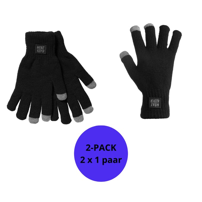 Wehkamp - Thermo handschoenen - I-touch - Zwart - 2-Paar - S/M
