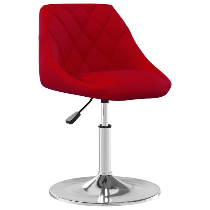 vidaXL - Eetkamerstoelen - draaibaar - 2 - st - fluweel - wijnrood