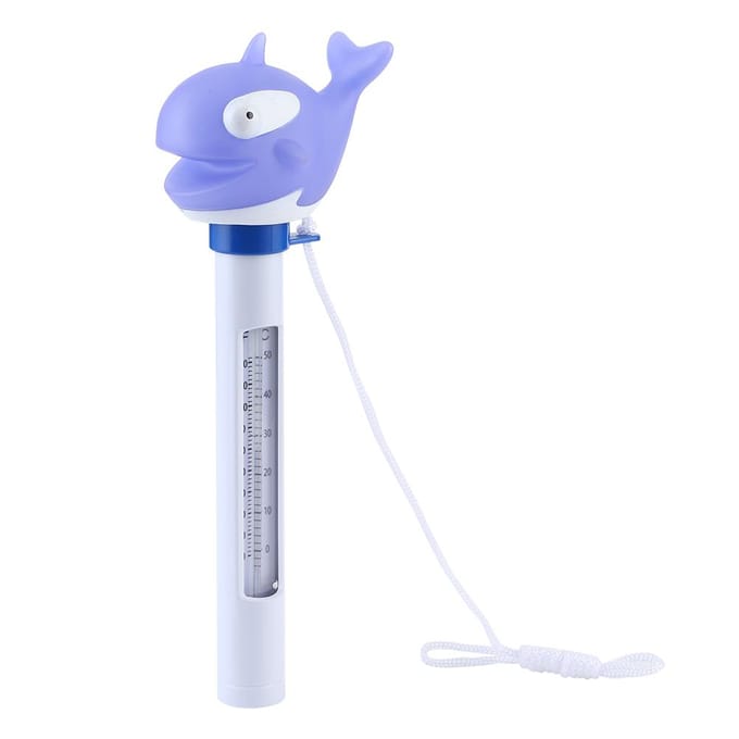 Thermomètre flottant mignon et petit pour piscine, eau de bain, spa, bain à remous white