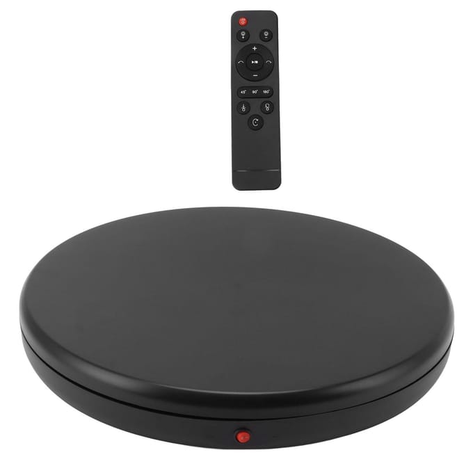 45cm Zwarte Display Draaitafel met Afstandsbediening 360 graden Elektrische Display Draaitafel Stand voor Fotografie EU Plug black