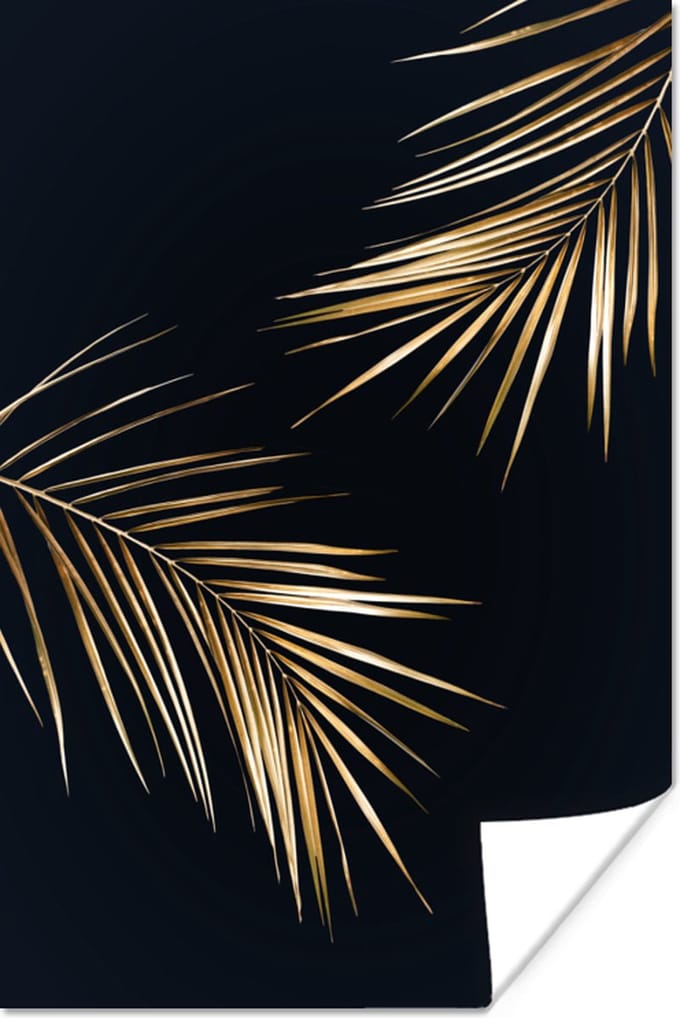 Poster Varens - Planten - Goud - 60x90 cm