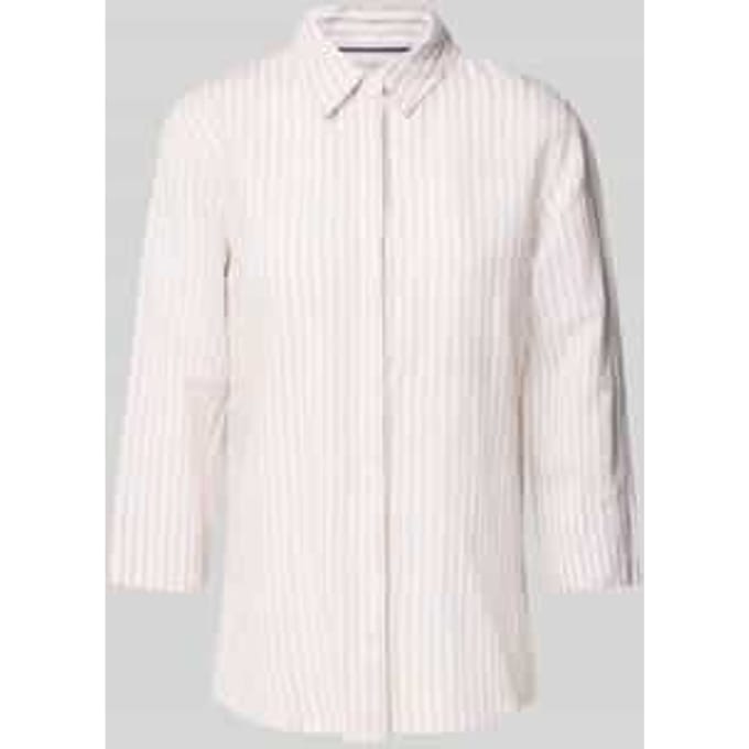 Regular fit linnen blouse met 3/4-mouwen, model 'Vickie'
