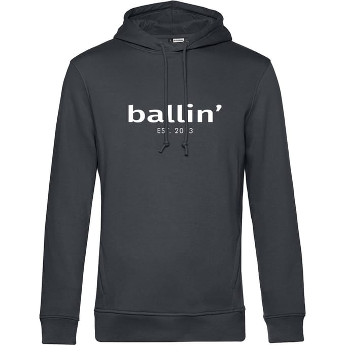 Heren Hoodies met Ballin Est. 2013 Basic Hoodie Print - Grijs - Maat L
