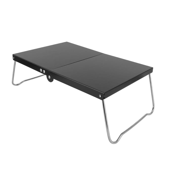 Table de camping pliante en acier inoxydable, mini table de plage portable, table d'appoint de camping pour l'extérieur gray