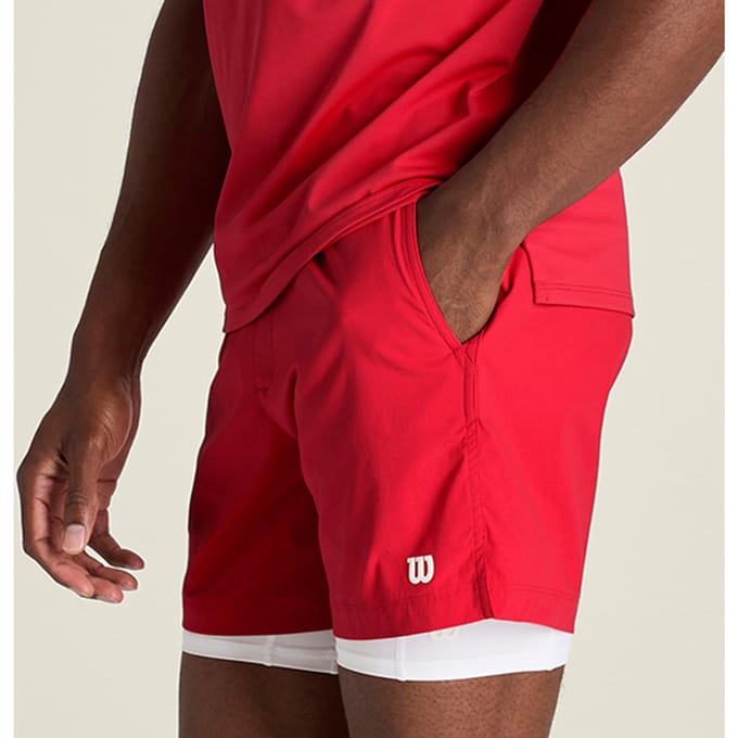 Wilson Tennis Volley 6´´ Unlined Korte Broek Rood M Man