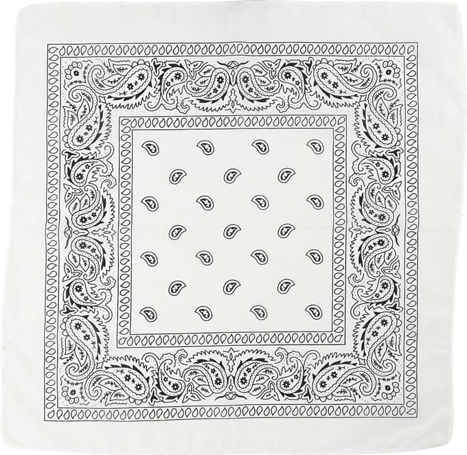 Creotime Bandana Paisley 55 X 55 Cm Wit