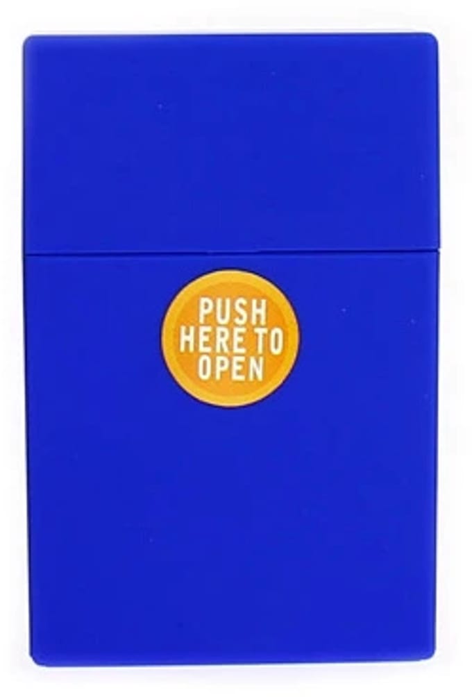 Rubber sigarettenbox - Blauw