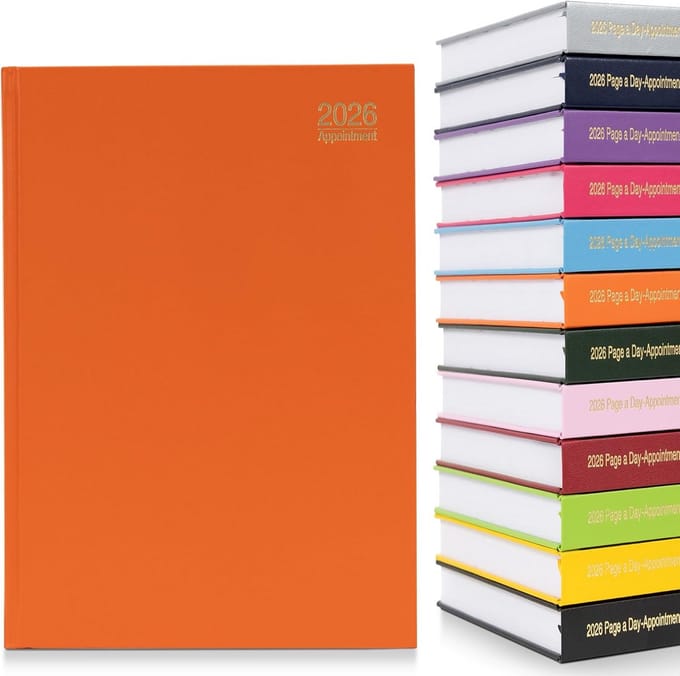 Agenda 2026 - Dagplanner Organizer - Afspraken Plannen - Pagina per dag - A4 - Oranje