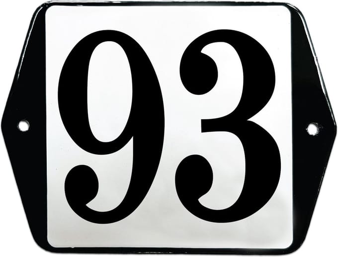 Emaille huisummer model oor - 93