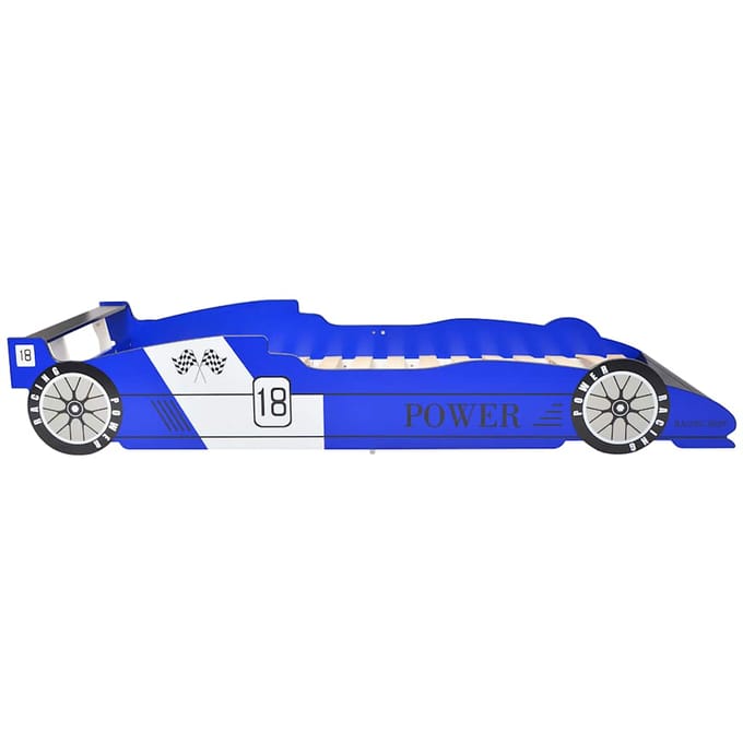 vidaXL - Kinderbed - raceauto - blauw - 90x200 - cm
