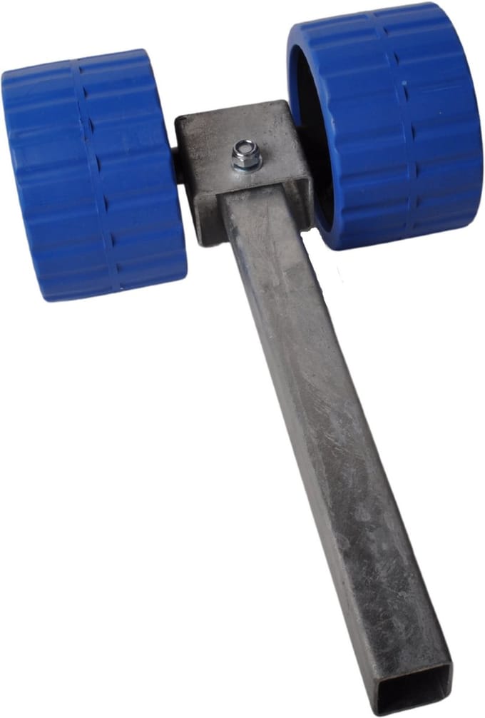In hoogte verstelbare kimrollen set - 30x30x300 mm - gegalvaniseerd - blauw